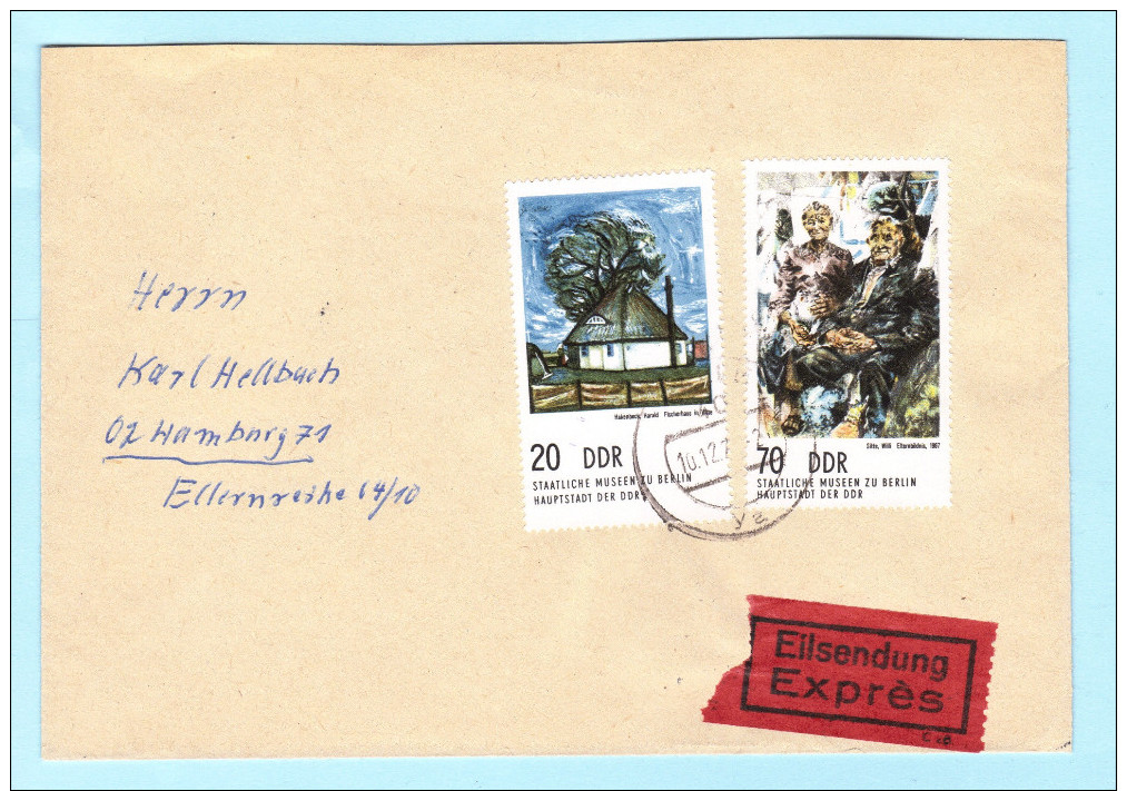 DDR GDR RDA FDC Brief Cover Lettre EXPRESS 2003 2005 Gemälde Museum Berlin Kunst (2 Scan) (31853) - Sonstige & Ohne Zuordnung