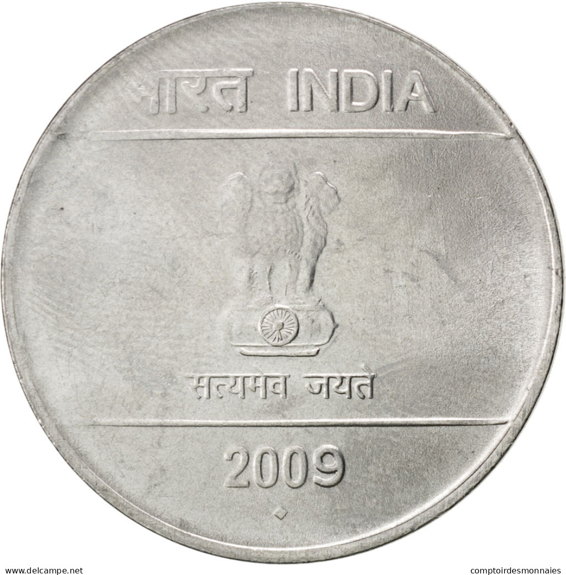 Monnaie, INDIA-REPUBLIC, 2 Rupees, 2009, SPL, Stainless Steel, KM:327 - Inde