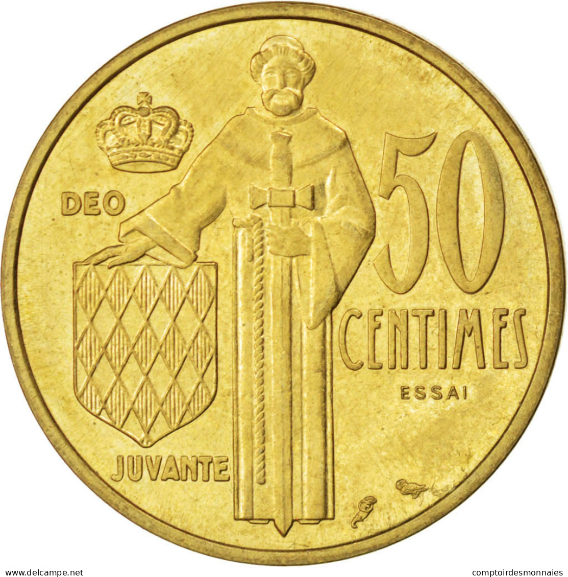 Monnaie, Monaco, 50 Centimes, 1962, TTB+, Cupro-Aluminium, KM:E49, Gadoury:148 - 1960-2001 Nieuwe Frank
