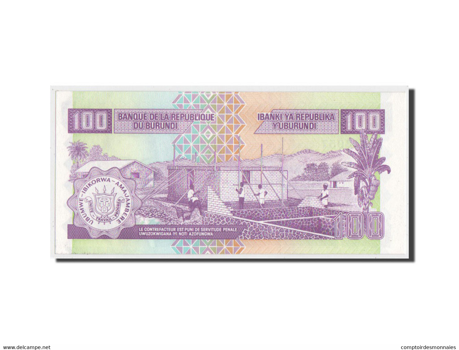 Billet, Burundi, 100 Francs, 2004, SPL+ - Burundi