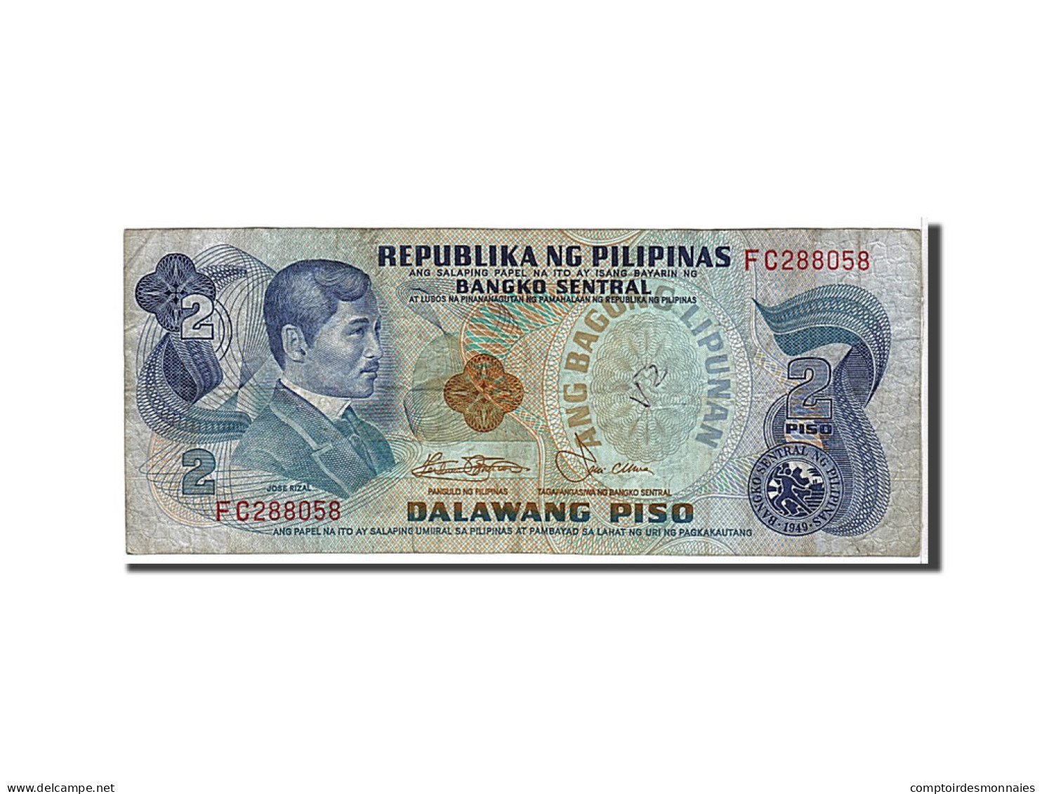 Billet, Philippines, 2 Piso, 1974, KM:159c, TTB - Philippinen