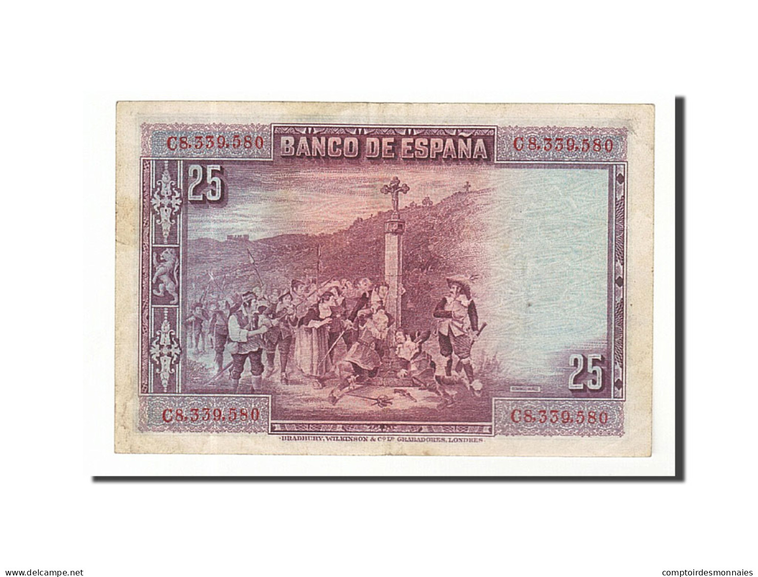 Billet, Espagne, 25 Pesetas, 1928, 1928-08-15, TTB - 1-2-5-25 Pesetas