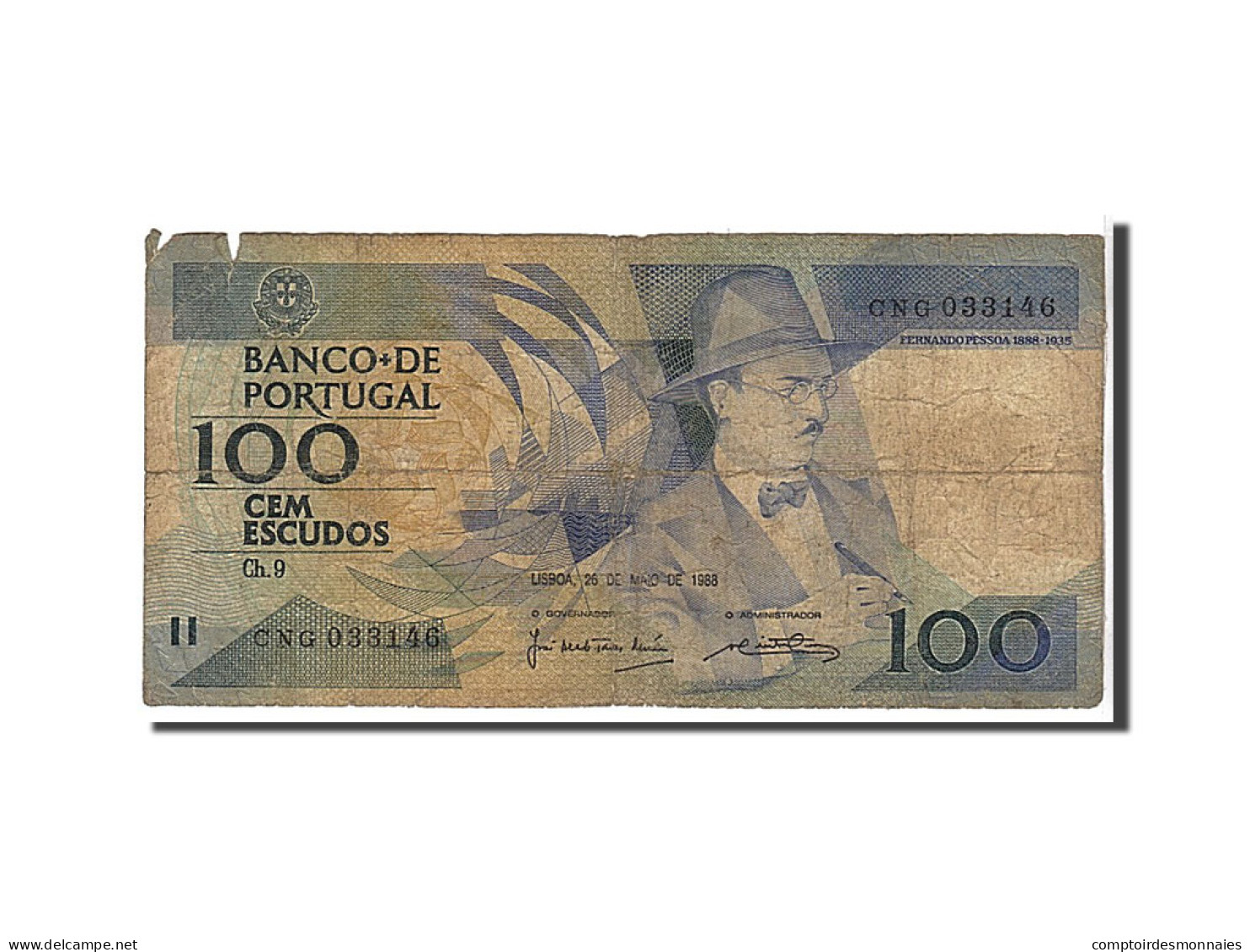 Billet, Portugal, 100 Escudos, 1988, KM:179e, B - Portugal