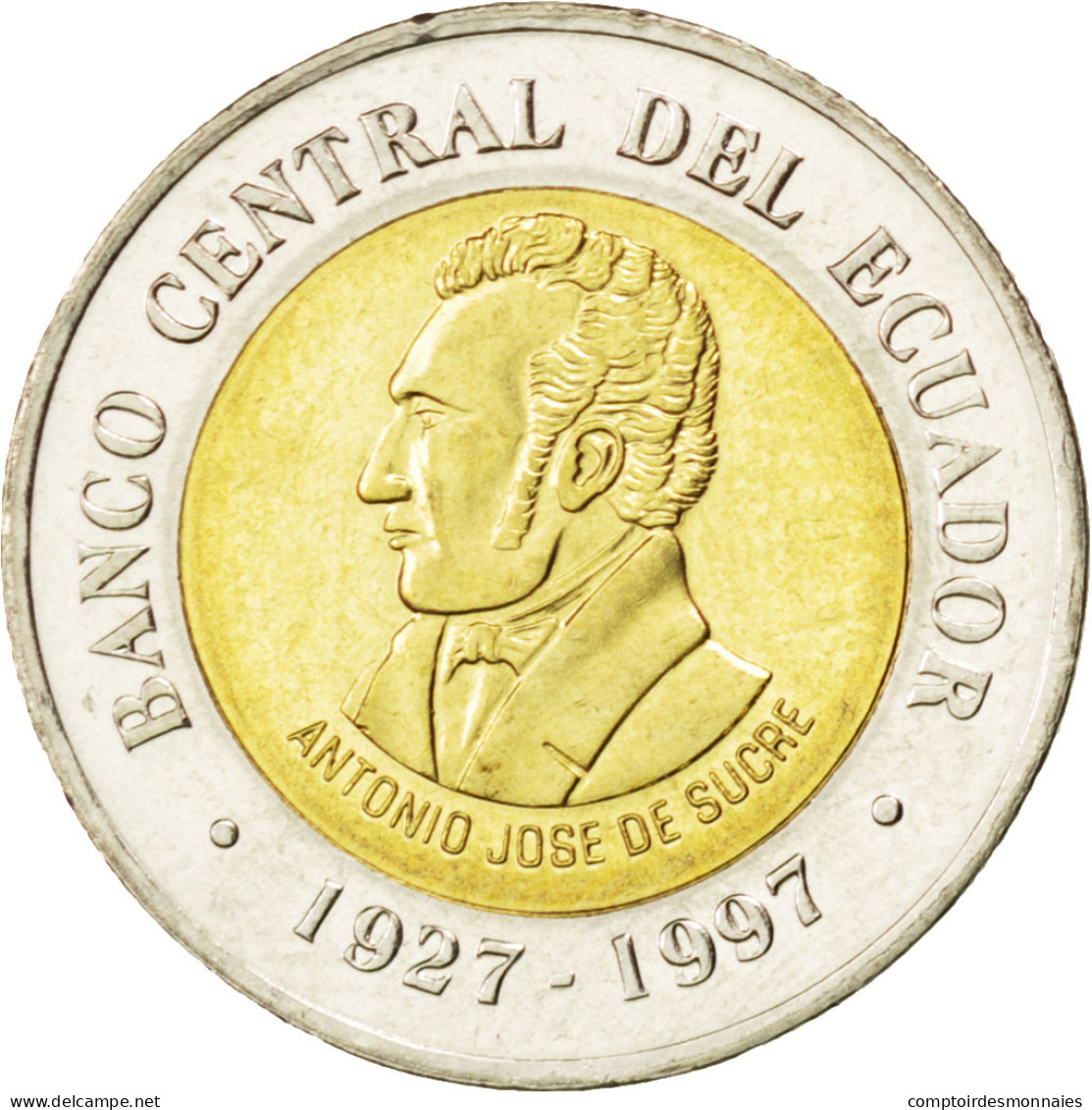 Monnaie, Équateur, 100 Sucres, 1997, SPL, Bi-Metallic, KM:101 - Ecuador