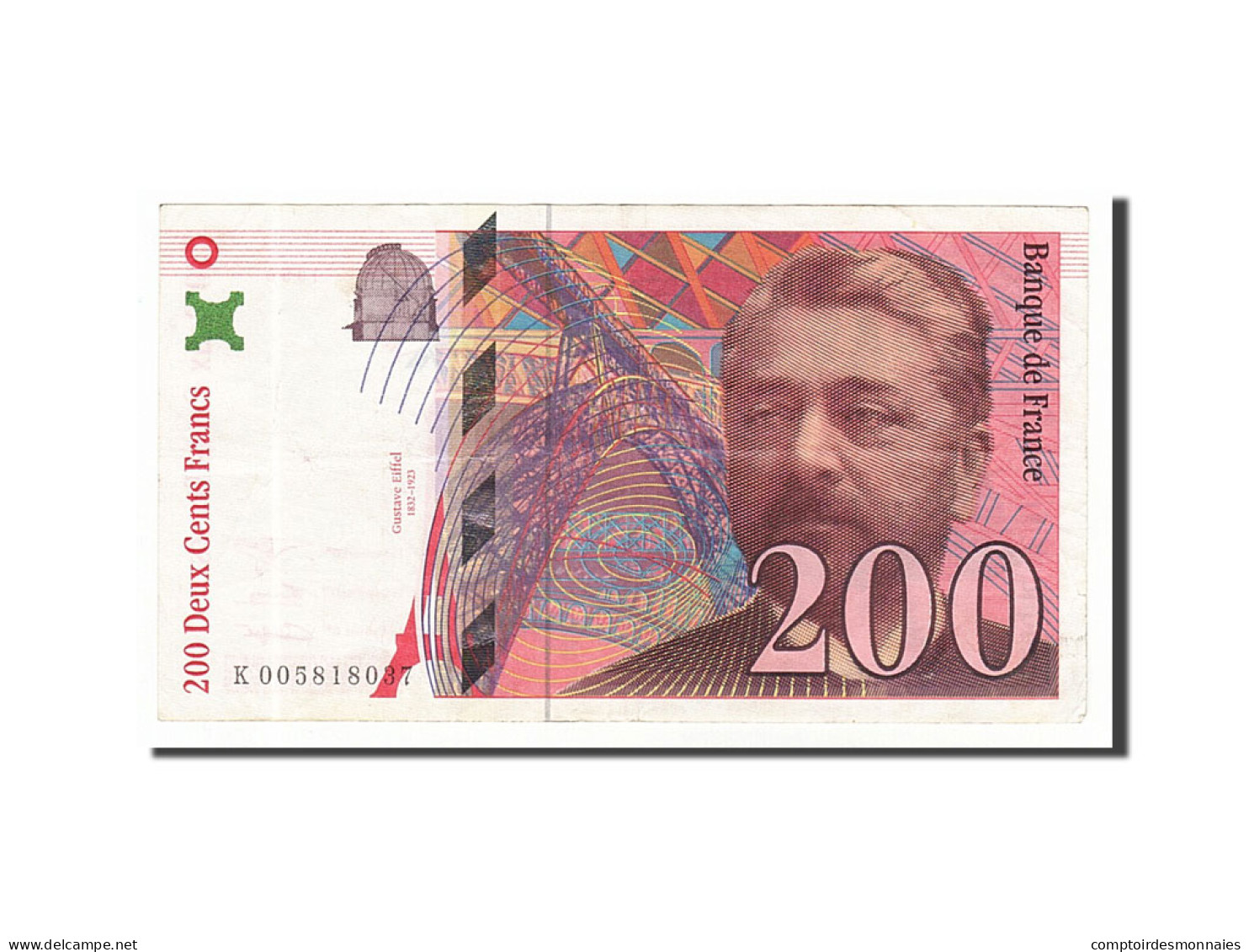 Billet, France, 200 Francs, 200 F 1995-1999 ''Eiffel'', 1996, TB, Fayette:75.2 - 200 F 1995-1999 ''Eiffel''