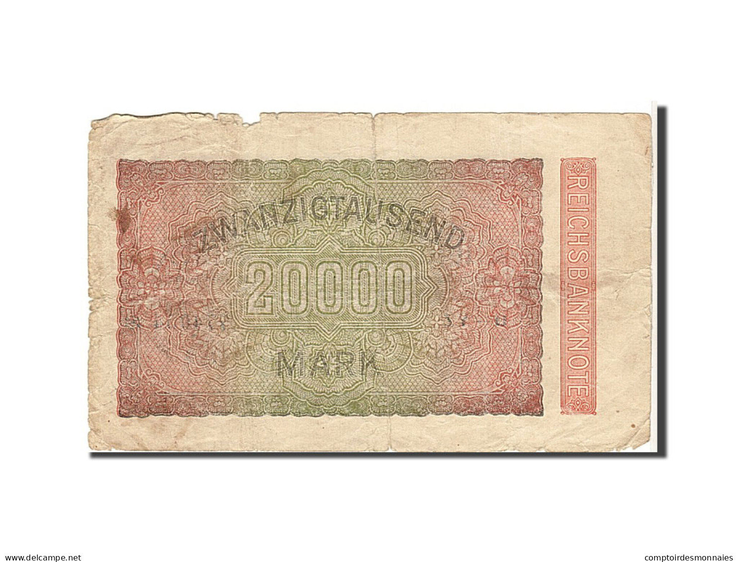 Billet, Allemagne, 20,000 Mark, 1923, KM:85b, TB - 20.000 Mark