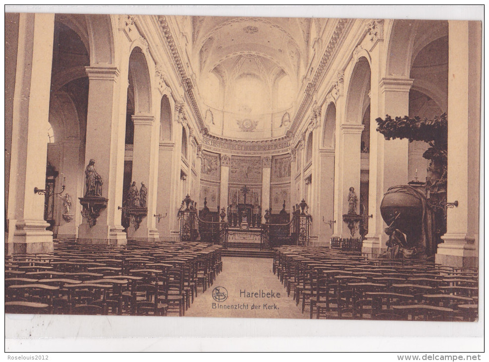 HARELBEKE : Binnenzicht Der Kerk - Harelbeke