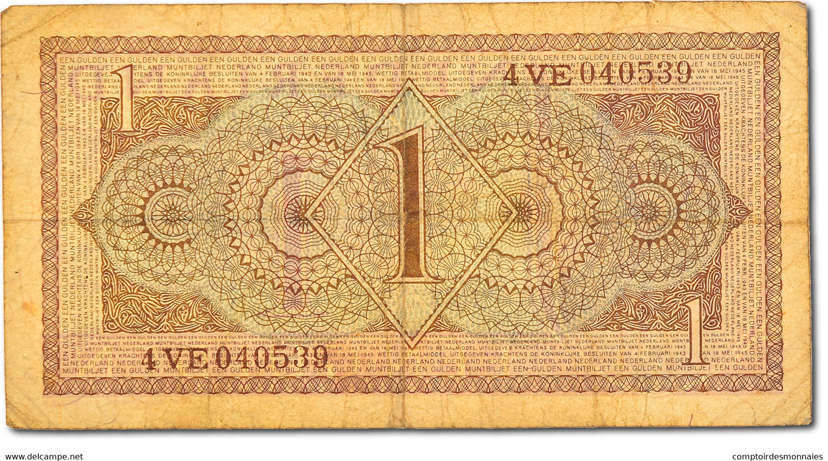 Billet, Pays-Bas, 1 Gulden, 1949, TTB - 1 Gulden