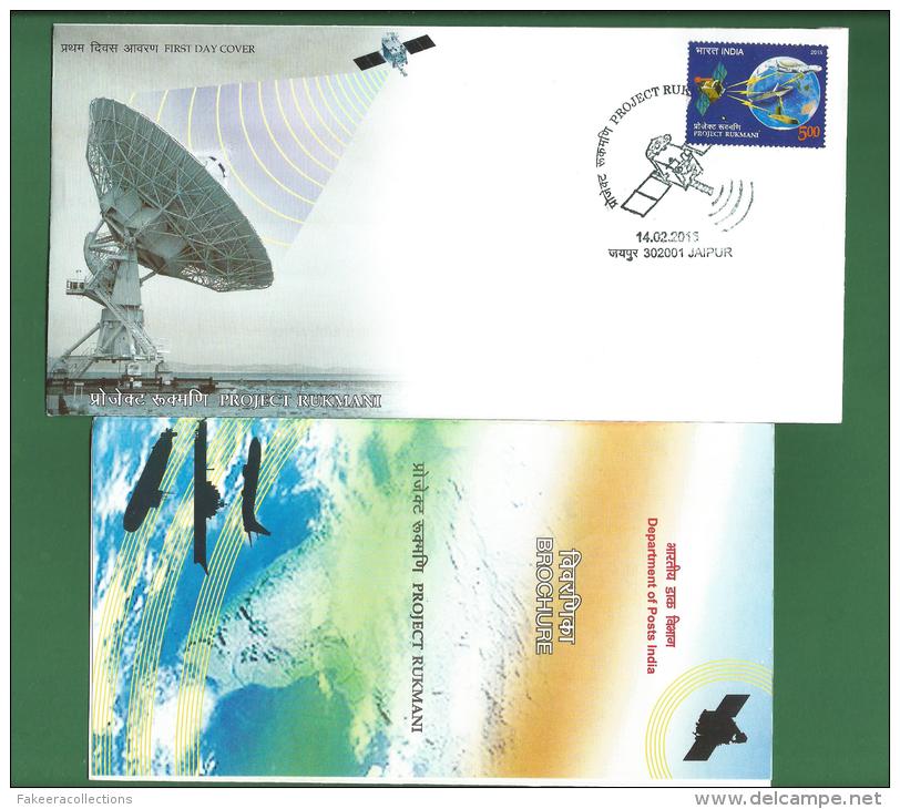 INDIA 2015 Inde Indien - PROJECT RUKMANI - FDC MNH ** + BROCHURE - Espace Satellite Navale Sous Marin Porte Avion Marine - Asia