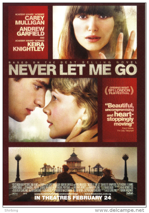 15H : Hollywood Movie Cinema Poster Postcard " Never Let Me Go" - Posters On Cards