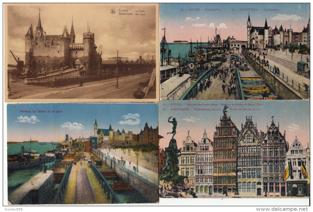 Lot 23 Cartes Anvers Antwerpen (Nels, Verhoeven, Thill, Margarine Brunita Supra,, Chocolaterie César, Flamme) - Antwerpen