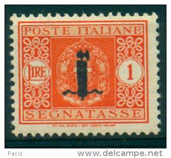 RSI 1944 SEGNATASSE FASCETTO 1 LIRA ARANCIO MVVLH/VF - Taxe