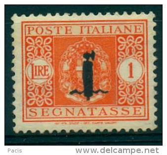 RSI 1944 SEGNATASSE FASCETTO 1 LIRA ARANCIO MNH** - Impuestos