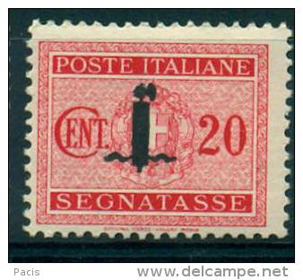 RSI 1944 SEGNATASSE FASCETTO 20 C. CARMINIO MNH**  LUSSO - Impuestos