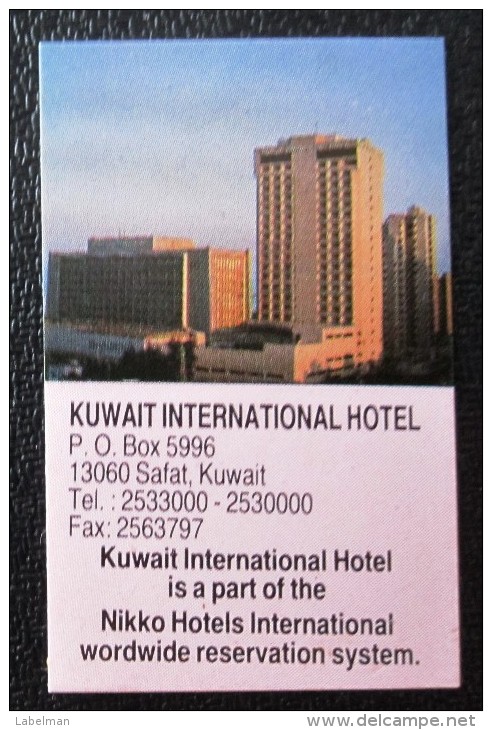 HOTEL MOTEL PENSION INTERNATIONAL KUWAIT UNITED ARAB EMIRATES UAE MINI STICKER DECAL LUGGAGE LABEL ETIQUETTE AUFKLEBER - Adesivi Di Alberghi