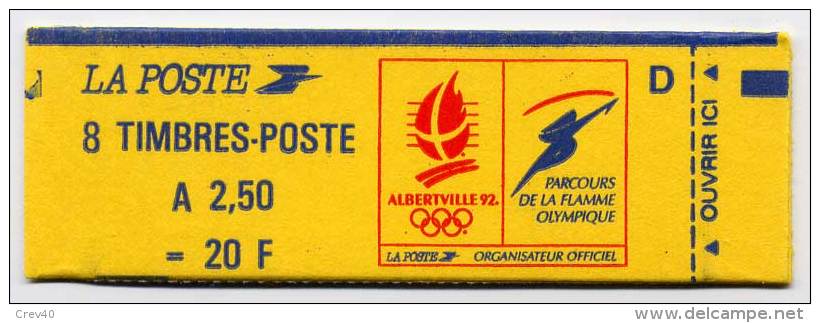 Carnet Neuf ** N° 2715-C1(Yvert) France - JO Albertville, Lettre D - Modernes : 1959-...