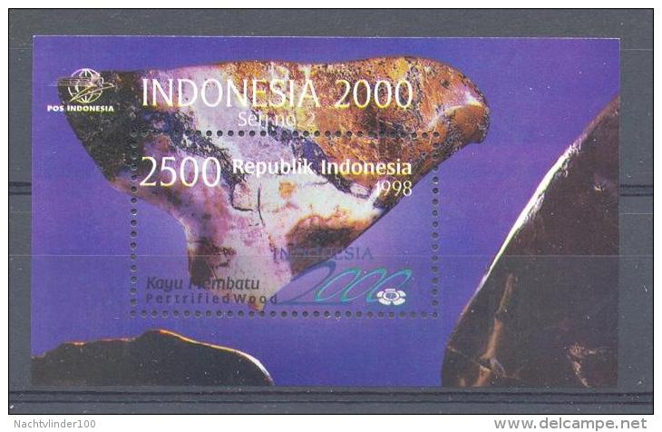 Mgm1863 MINERALEN GEMSTONES MINERALIEN UND GESTEINE MINÉRAUX EXPO INDONESIË INDONESIA 1998 PF/MNH  VANAF1EURO - Mineralen