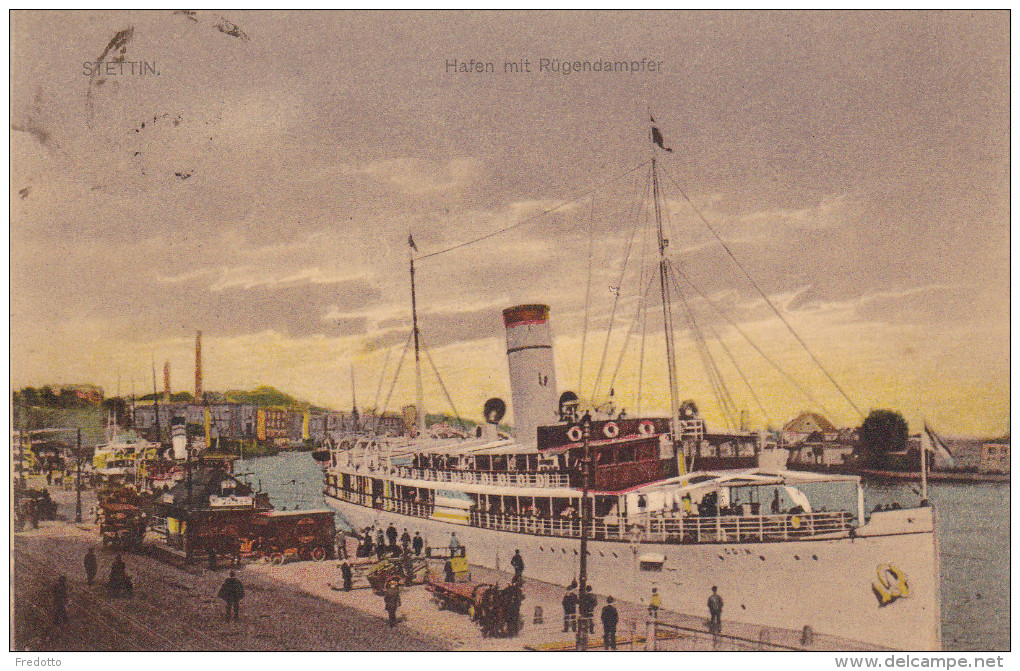 Stettin. Hafen Mit Rügendampfer. - Sonstige & Ohne Zuordnung