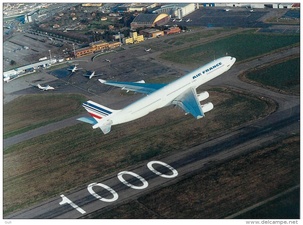 AVION - Aviation  Photo 13 X18 Cms- AIR FRANCE -AIRBUS A340-300- Airbus Industrie Has Delivered Its 1,000th  Aircraft, - Aviazione