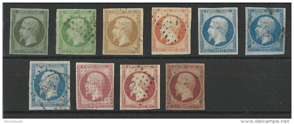 YVERT N°11/18 TOUS TB/TTB Ou LUXE SAUF N°18 (REPARE) - COTE > 4000 EUROS - 1853-1860 Napoleon III