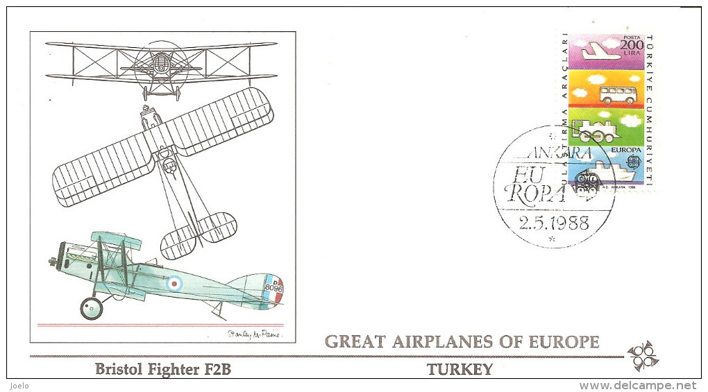 TURKEY 1988 EUROPA FLEETWOOD FDC - Briefe U. Dokumente