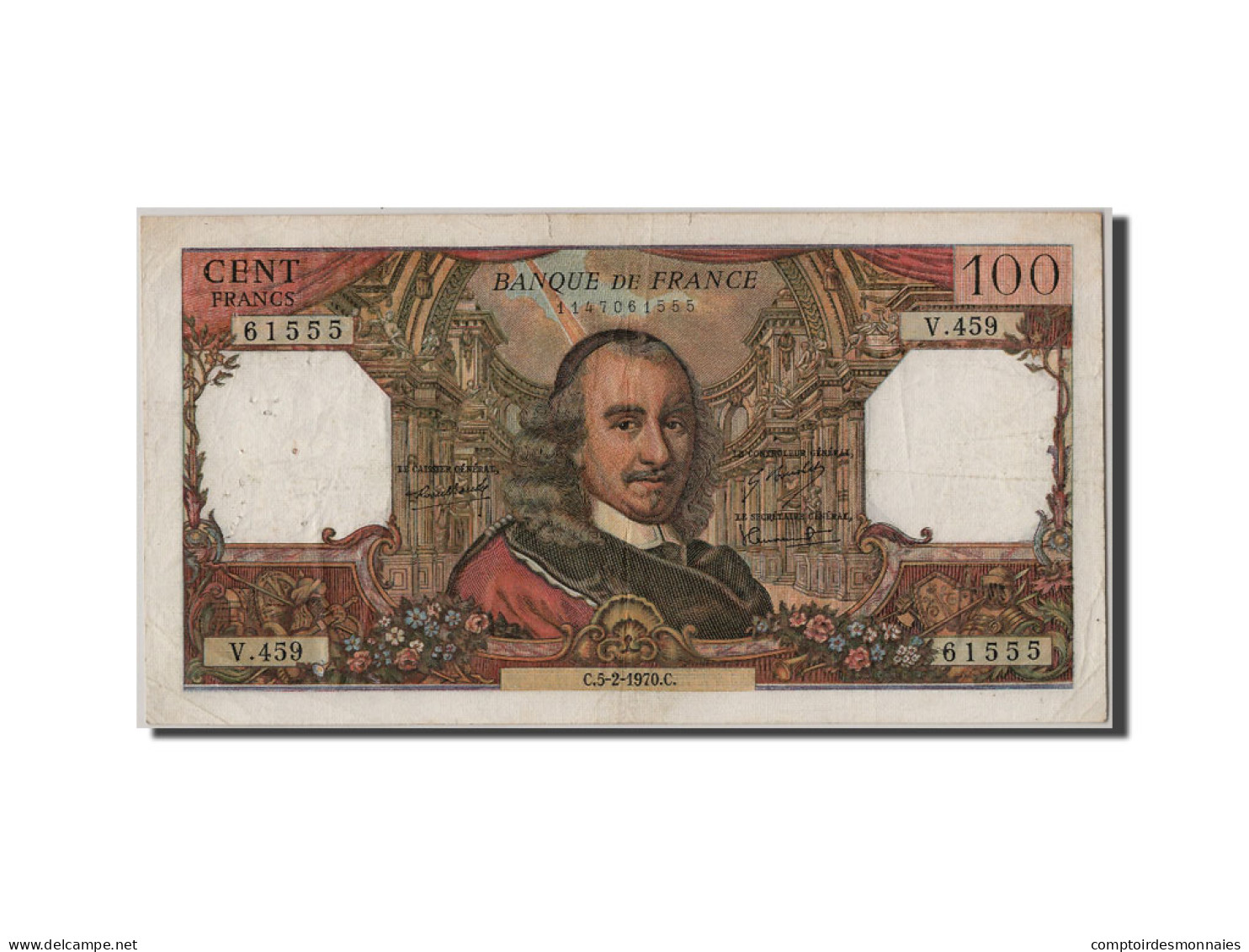 Billet, France, 100 Francs, 100 F 1964-1979 ''Corneille'', 1970, 1970-02-05 - 100 F 1964-1979 ''Corneille''