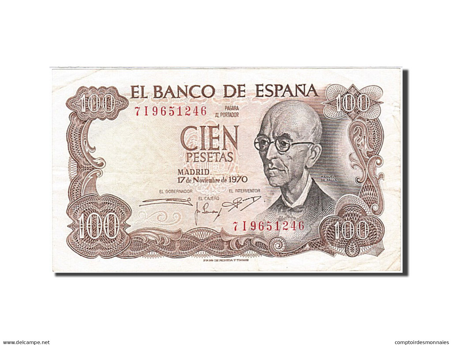 Billet, Espagne, 100 Pesetas, 1970, 1970-11-17, TTB - 100 Peseten