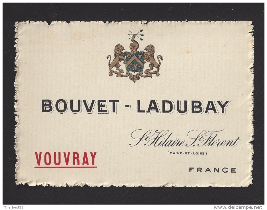 Etiquette De Vin  -  Vouvray  -  Bouvet Ladubay  à St Hilaire St Florent (49)  -  ND 20/30 ? - Other & Unclassified