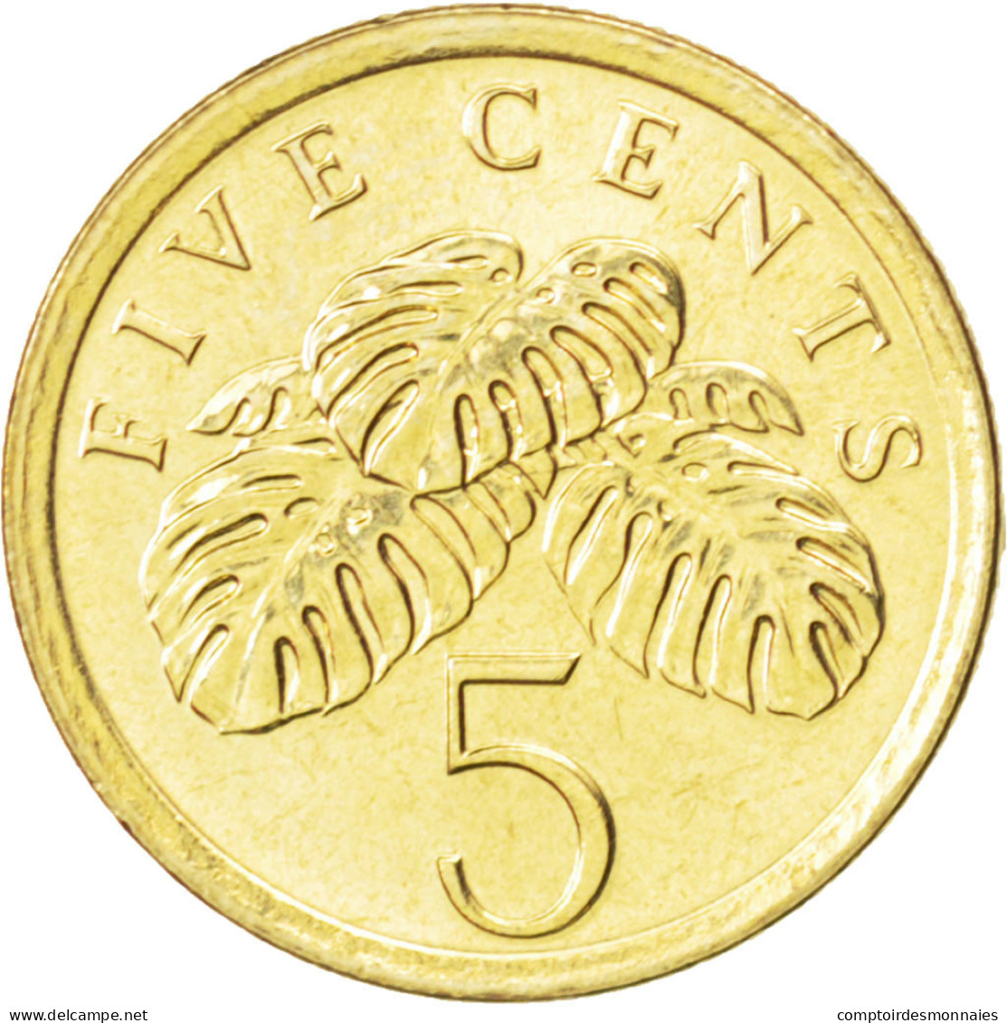 Monnaie, Singapour, 5 Cents, 1990, SPL, Aluminum-Bronze, KM:50 - Singapore