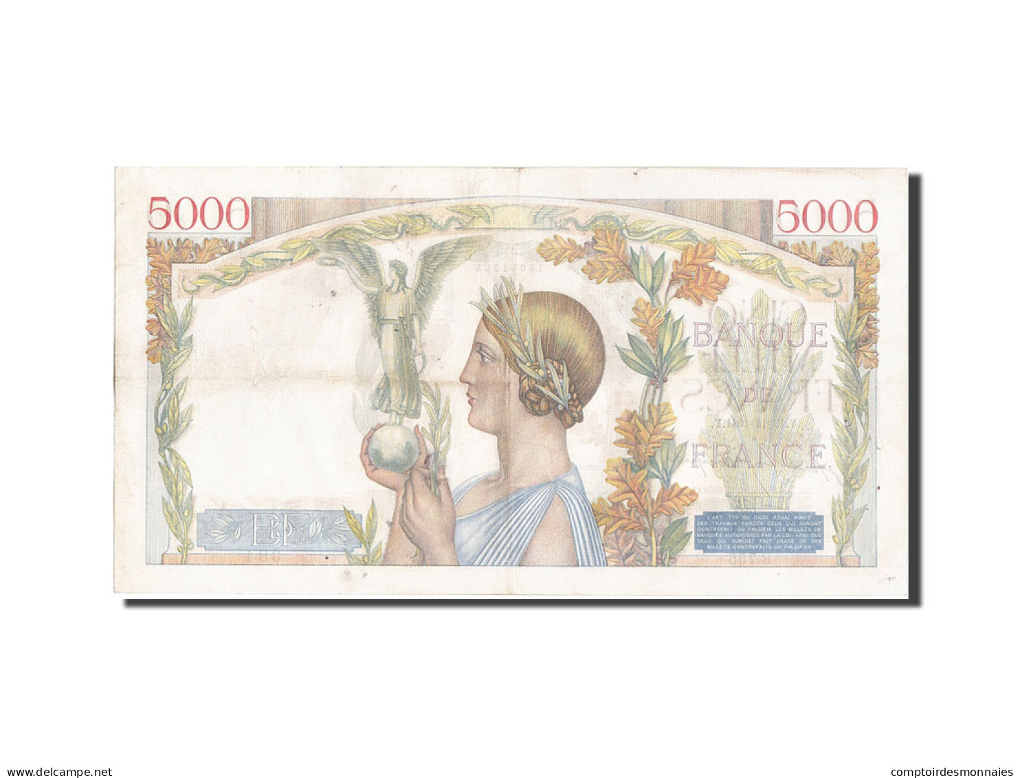 Billet, France, 5000 Francs, 5 000 F 1934-1944 ''Victoire'', 1941, 1941-11-13 - 5 000 F 1934-1944 ''Victoire''
