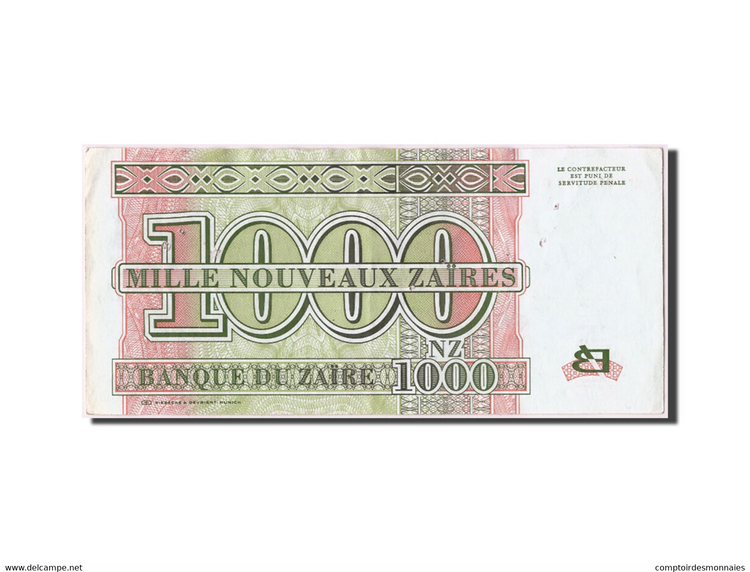 Billet, Zaïre, 1000 Nouveaux Zaïres, 1995, 1995-01-30, TTB - Zaïre