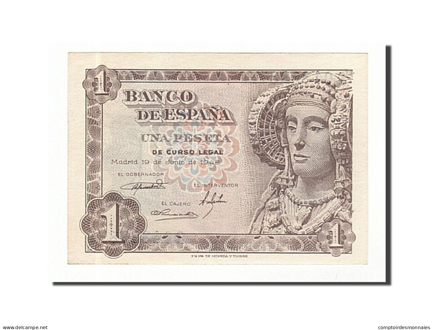 Billet, Espagne, 1 Peseta, 1948, 1948-06-19, NEUF - 1-2 Pesetas