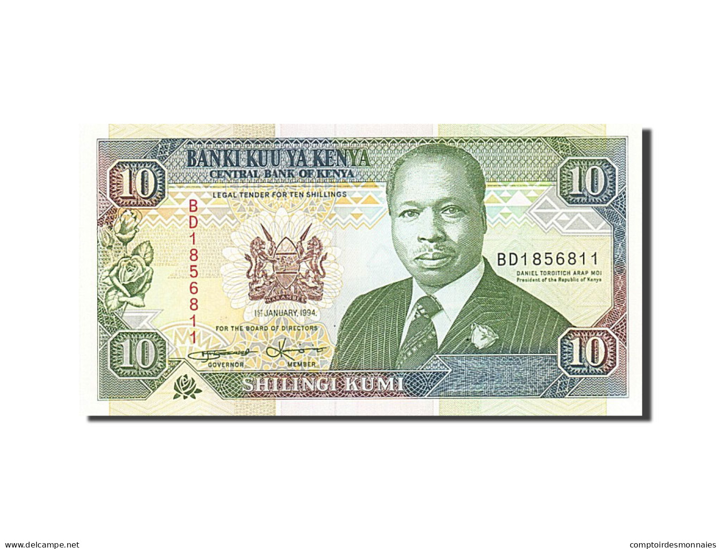 Billet, Kenya, 10 Shillings, 1994, 1994-01-01, NEUF - Kenya