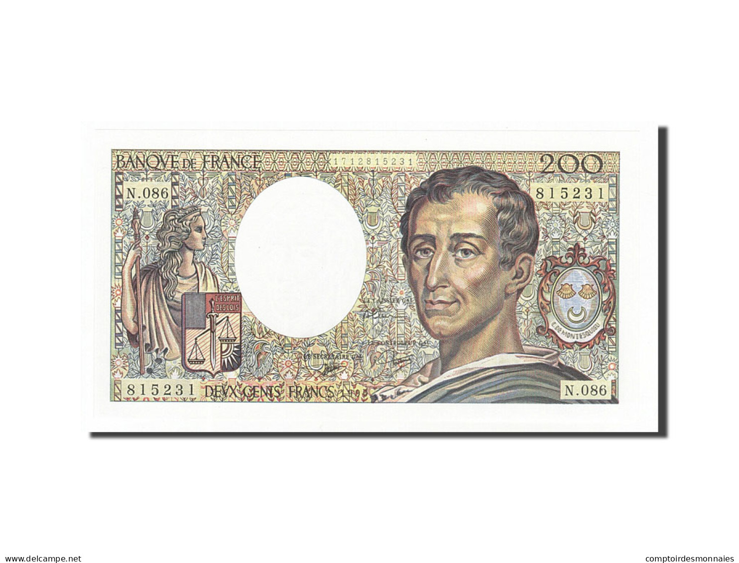 Billet, France, 200 Francs, 200 F 1981-1994 ''Montesquieu'', 1990, NEUF - 200 F 1981-1994 ''Montesquieu''