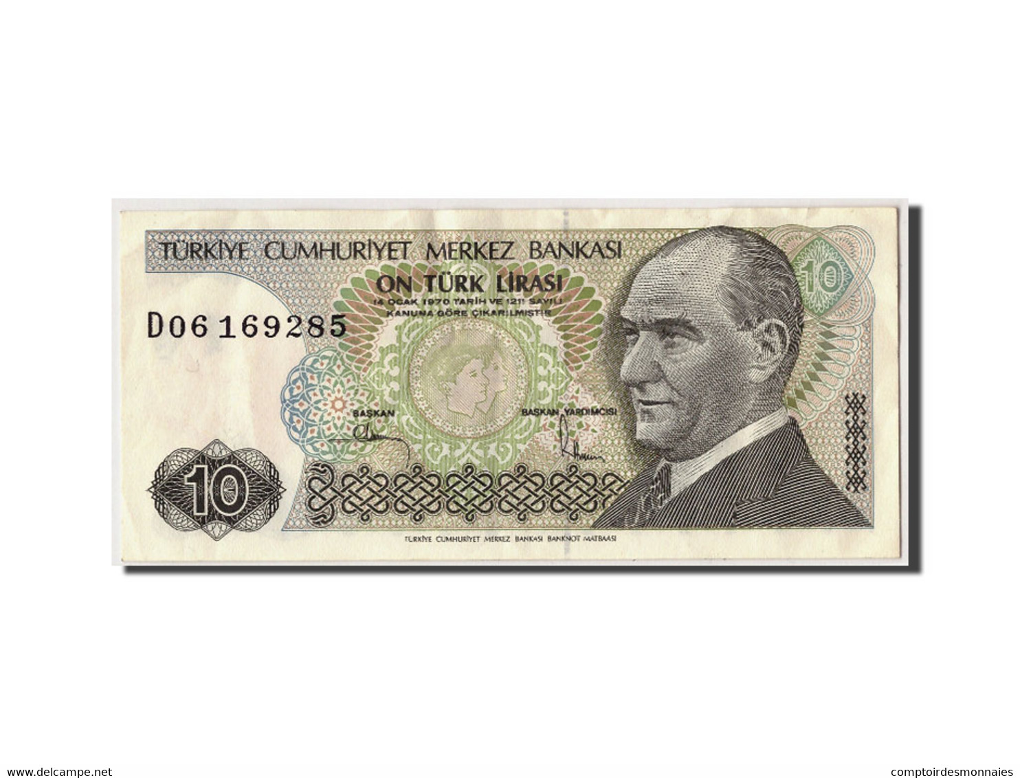 Billet, Turquie, 10 Lira, TTB+ - Turquia