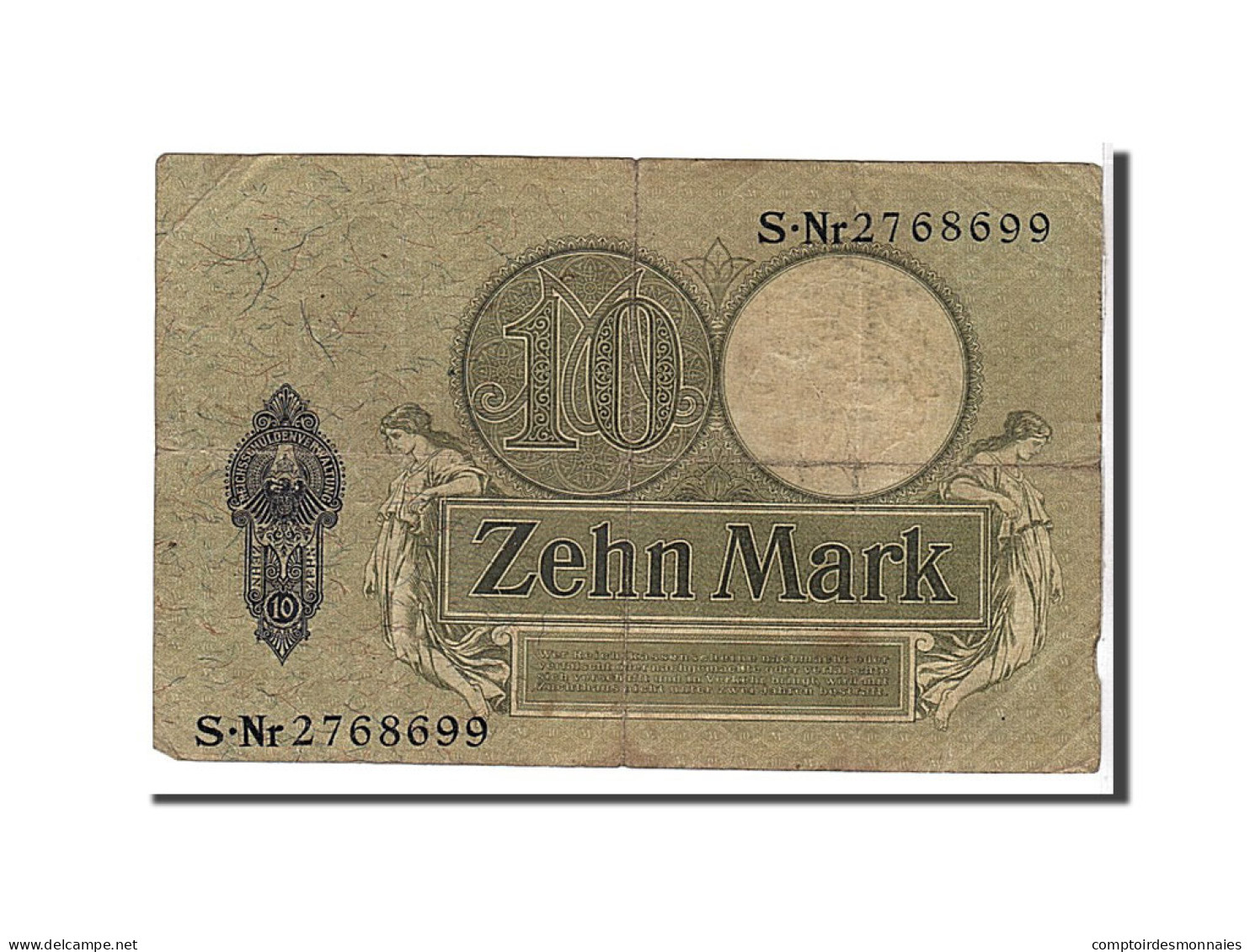 Billet, Allemagne, 10 Mark, 1906, TB - 10 Mark