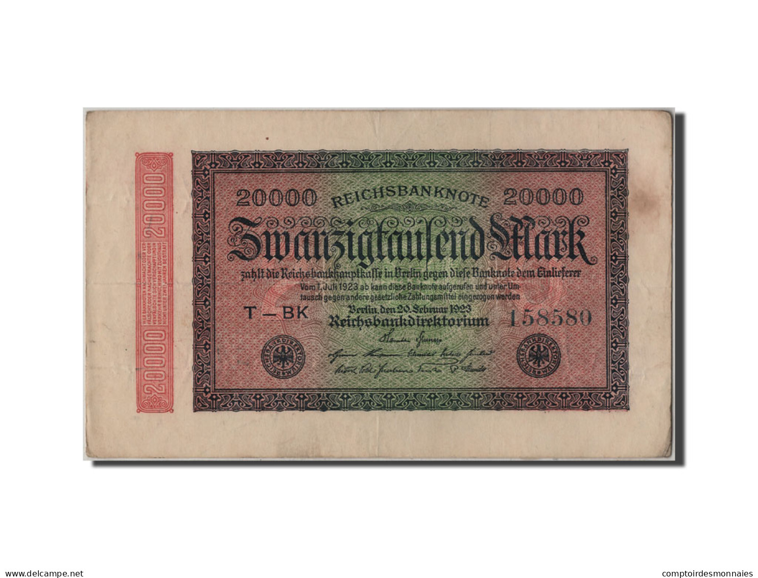 Billet, Allemagne, 20,000 Mark, 1923, 1923-02-20, TTB - 20.000 Mark