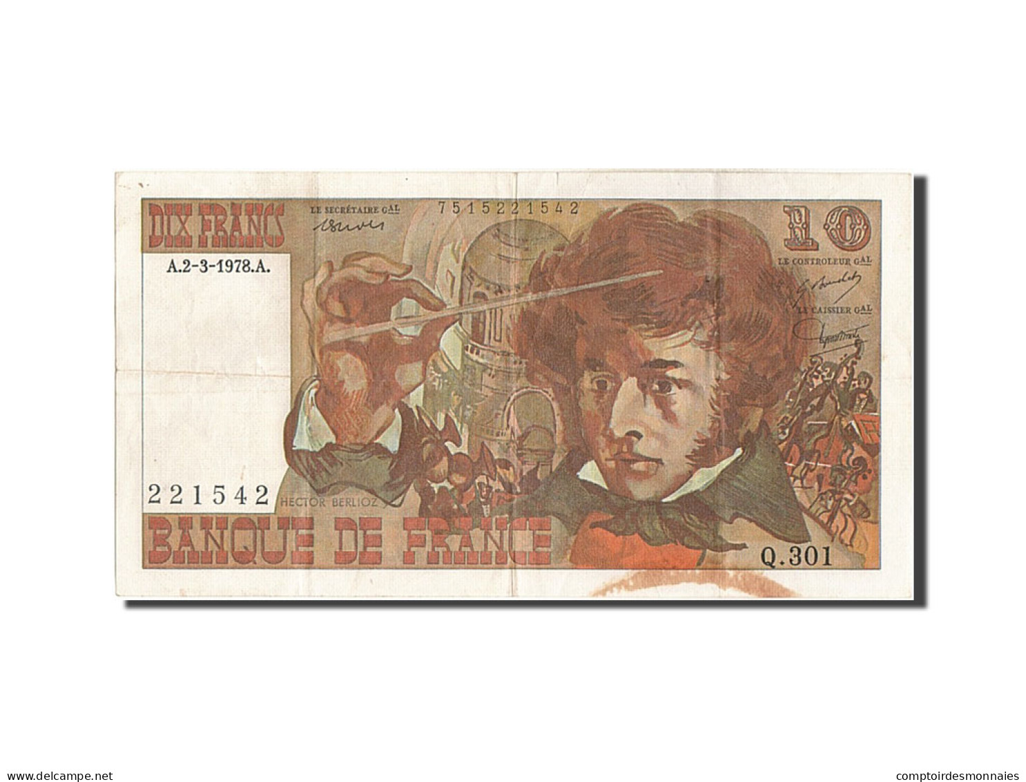 Billet, France, 10 Francs, 10 F 1972-1978 ''Berlioz'', 1978, 1978-03-02, TB+ - 10 F 1972-1978 ''Berlioz''