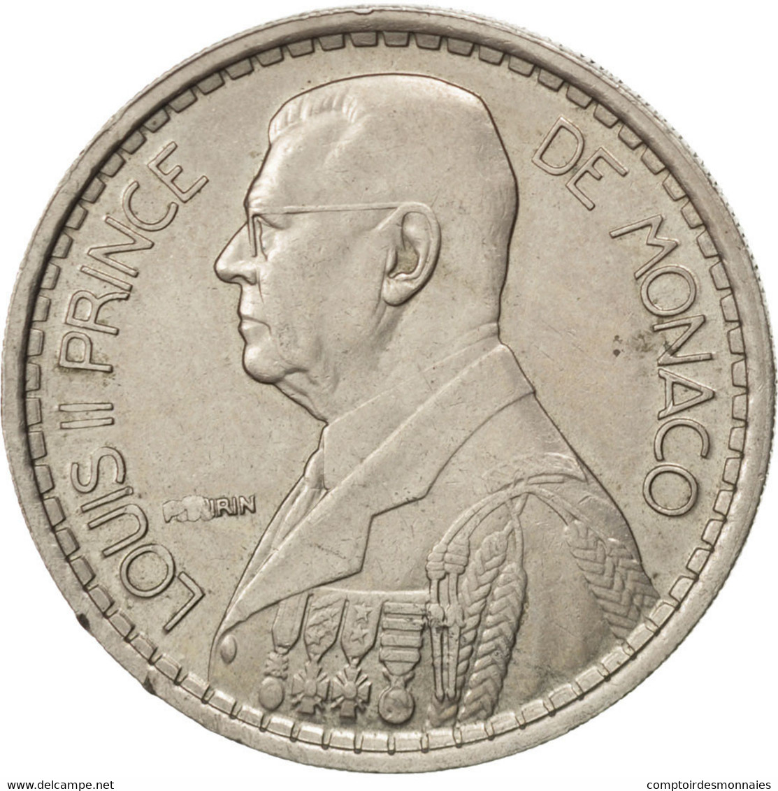 Monnaie, Monaco, Louis II, 20 Francs, Vingt, 1947, TTB+, Copper-nickel, KM:124 - 1922-1949 Louis II.