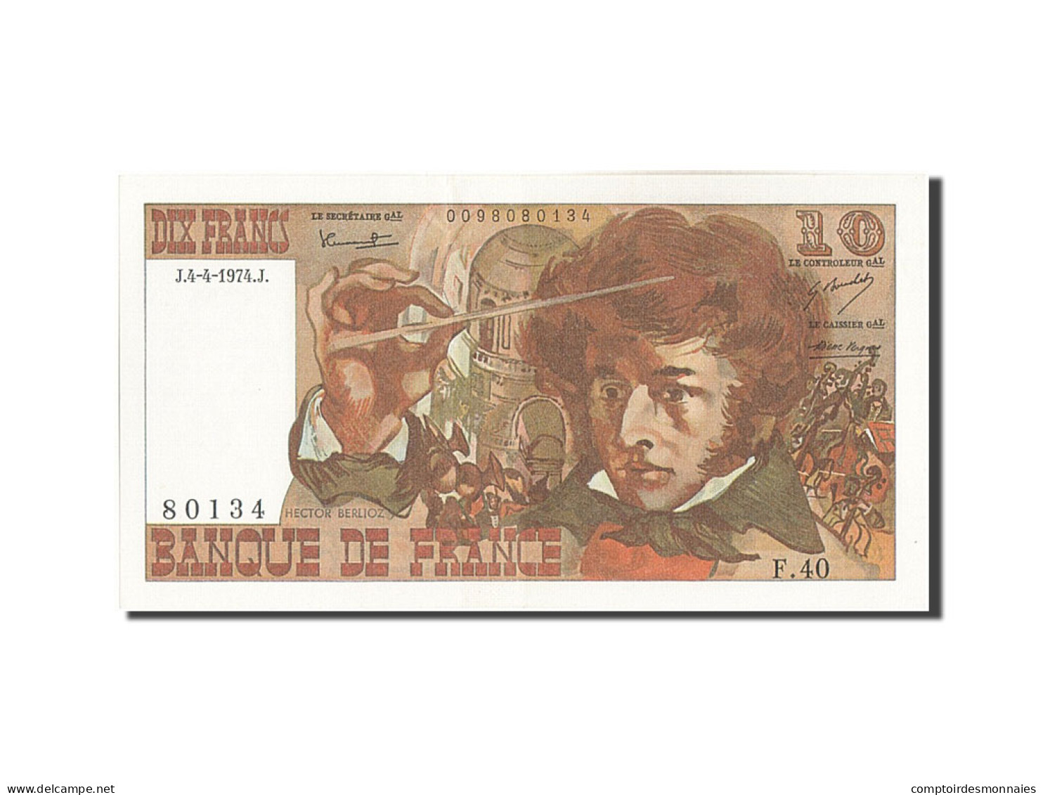 Billet, France, 10 Francs, 10 F 1972-1978 ''Berlioz'', 1974, 1974-04-04, SPL - 10 F 1972-1978 ''Berlioz''