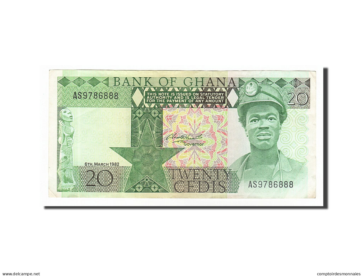 Billet, Ghana, 20 Cedis, 1982, 1982-03-06, SUP - Ghana