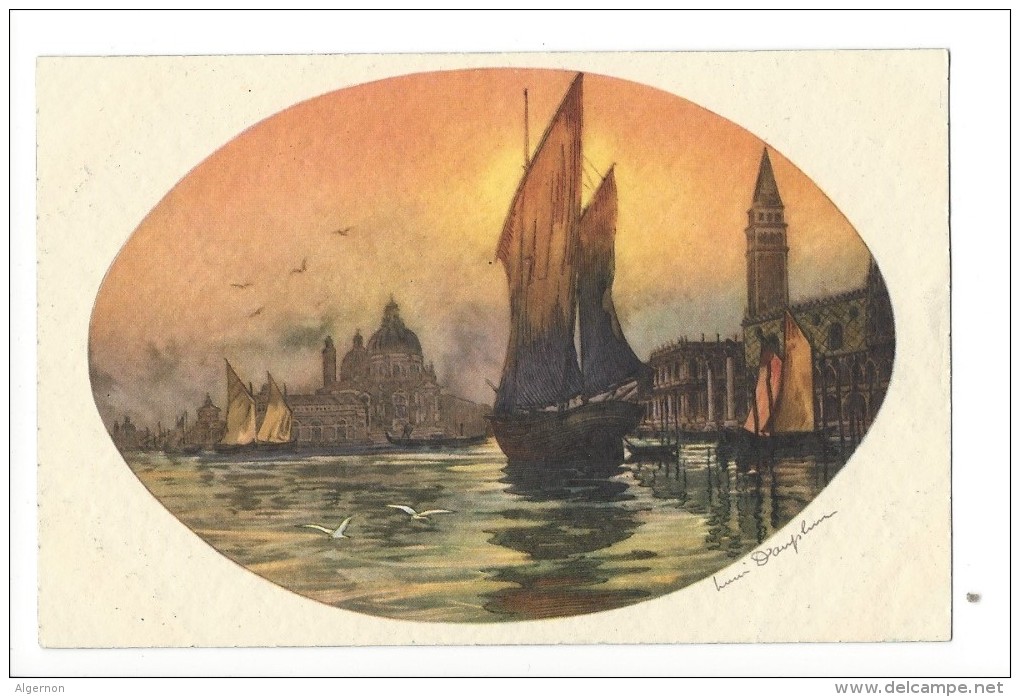 12375 - Paysage De Venice Et Voilier Signé Dauplum Paris-Gravures - Venezia (Venice)