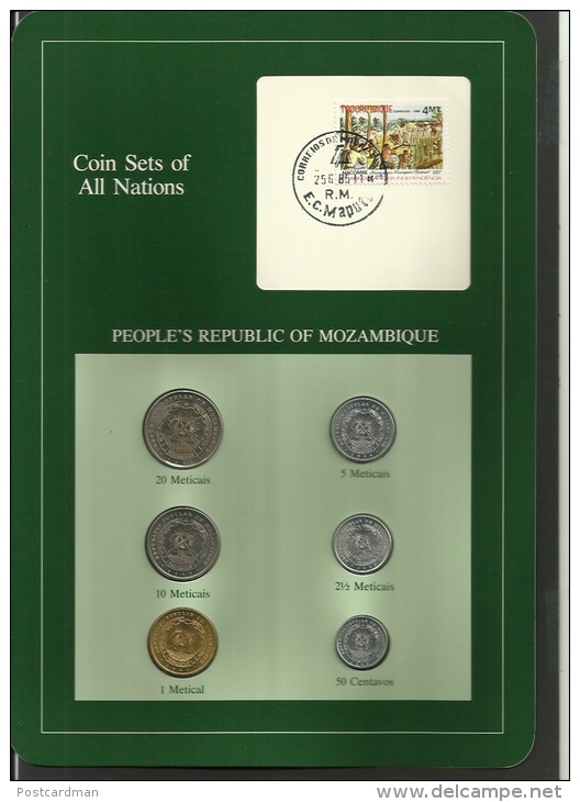 MOZAMBIQUE - Set Of 6 Uncirculated Coins - 50 Centavos To 20 Meticais - 1980, 1982 & 1983 - Islas Del Canal