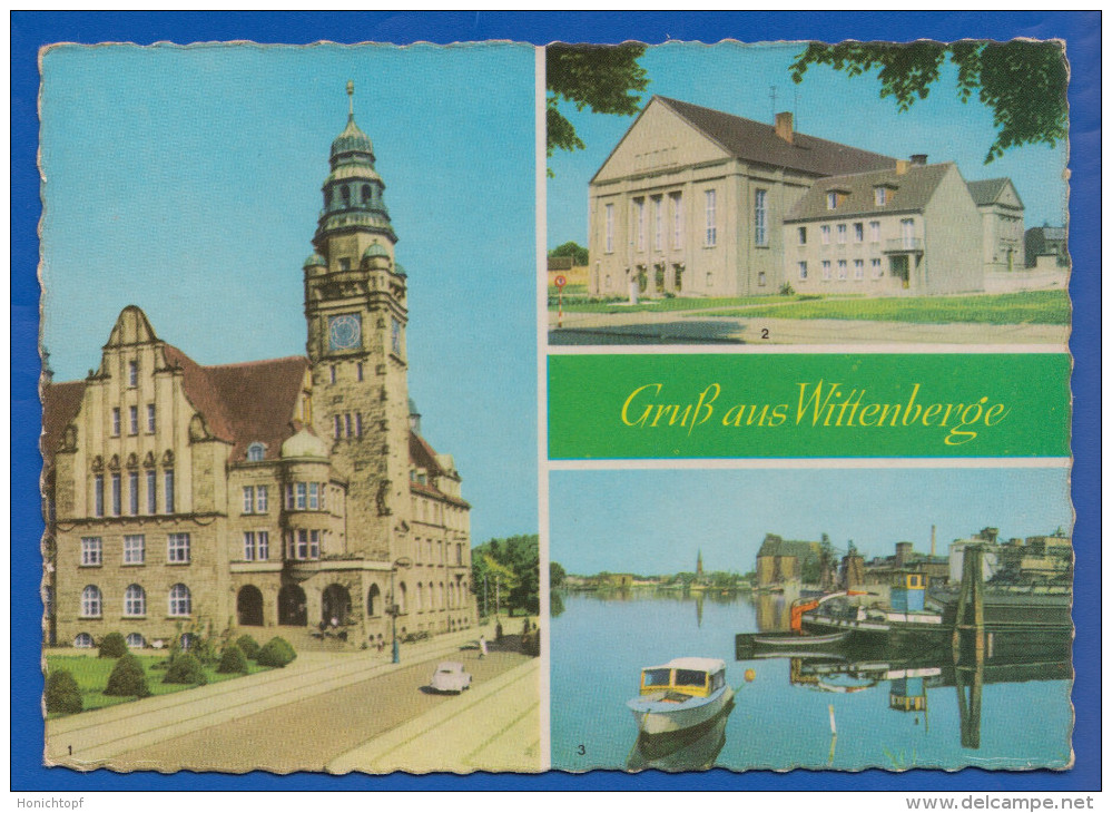 Deutschland; Wittenberge Perleburg; Multibildkarte Mit Rathaus, Hafen, Kulturhaus; Bild1 - Wittenberge