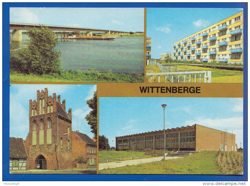 Deutschland; Wittenberge Perleburg; Multibildkarte Mit Schwimmhalle, Perleberger Strasse - Wittenberge