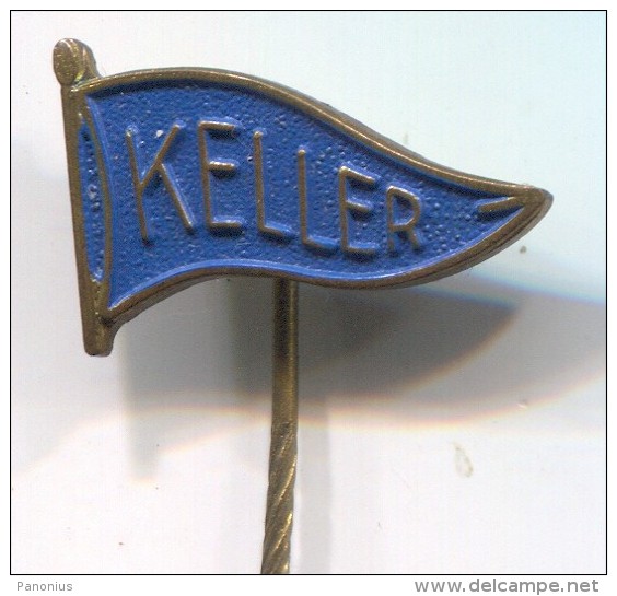 KELLER - Marine Ship  Yachting Flag Nautical, Vintage Pin  Badge - Vela