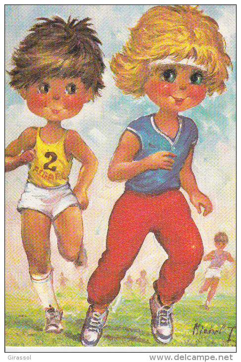 CPSM MICHEL THOMAS LES PETITS JOGGING   C/ 100 N°128  PRAM 1984 - Thomas