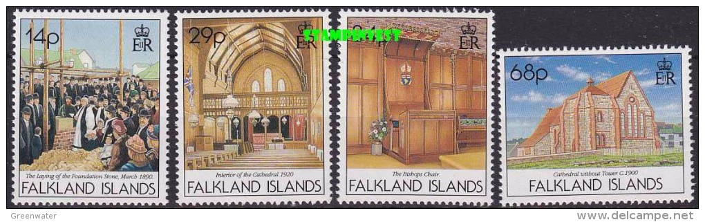 Falkland Islands 1992 Stanley Christ Church Cathedral 4v ** Mnh (21409) - Falklandeilanden