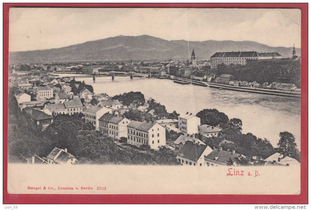 169451 / Linz - DONAUSTADT AM ALPENRAND , Panorama RIVER BRIDGE Austria Österreich Autriche - Linz