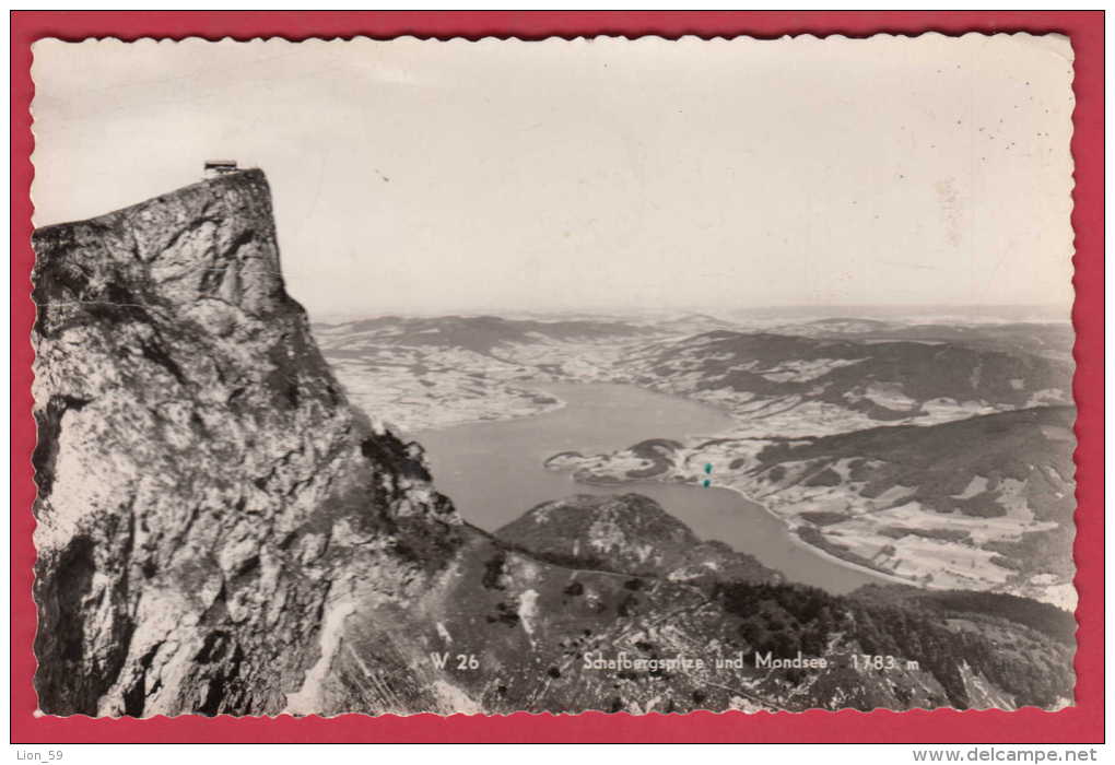 169461 /  SCHAFBERGSPITZE UND MONDSEE 1783 M. USED 1963  Austria Österreich Autriche - Mondsee